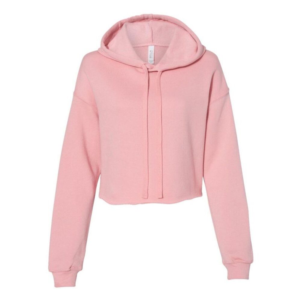 Women�'s Crop Fleece Hoodie / Pink